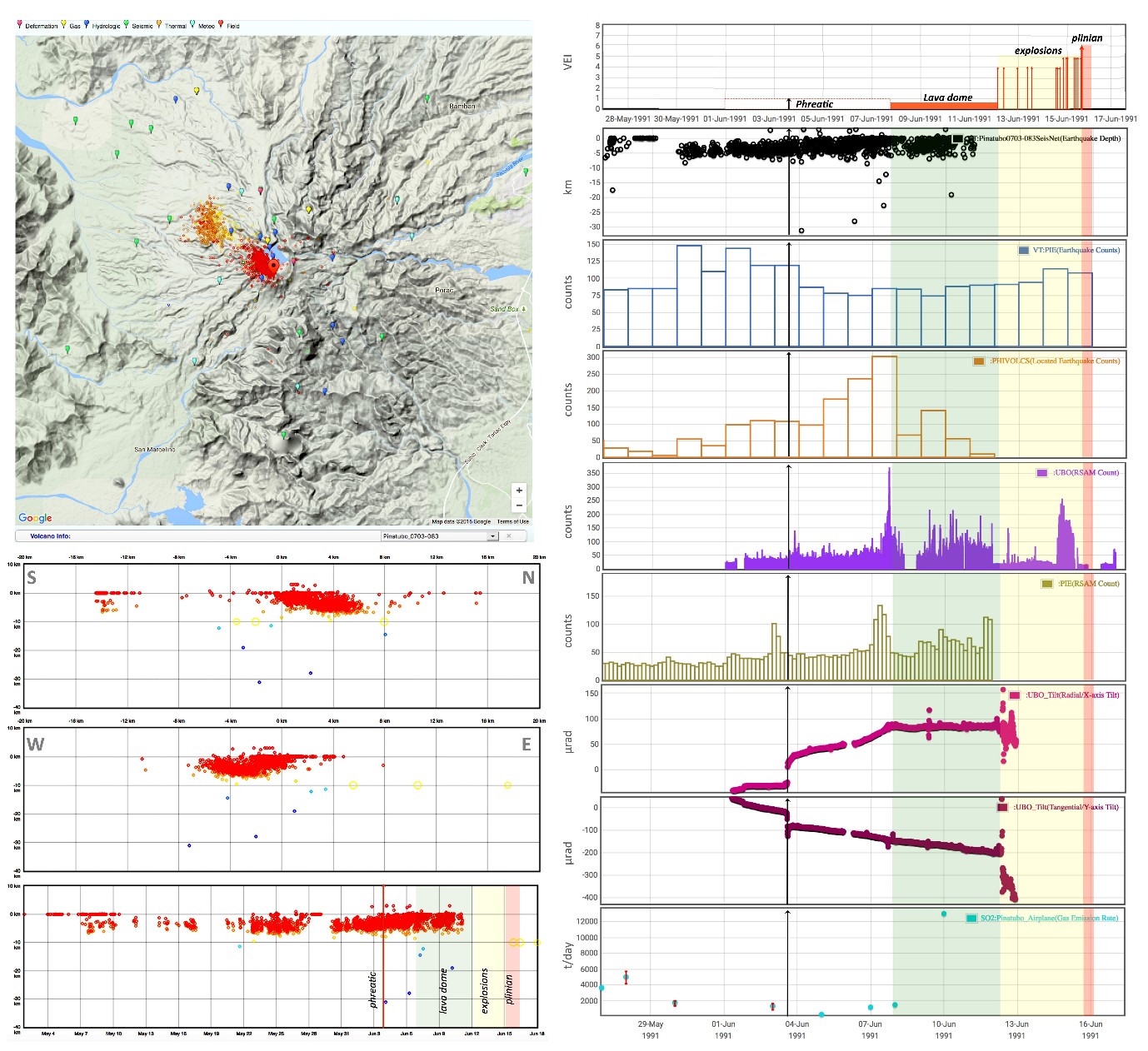 mount pinatubo eruption map